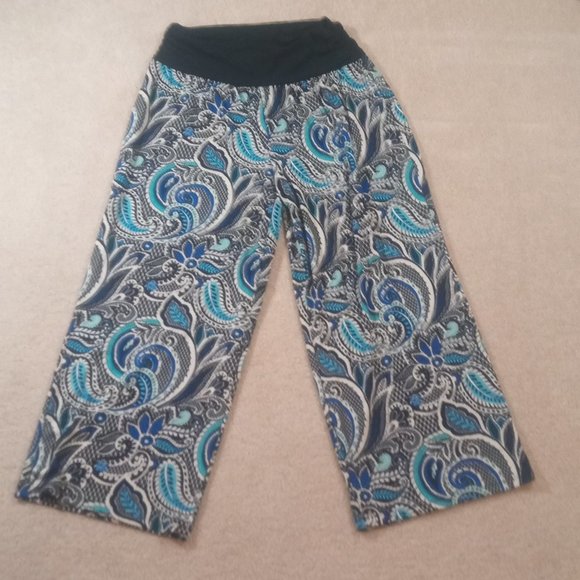 I.N. Studio Pants - I.N. Studio Women's Size 2x Paisley Floral Boho Wide Leg Stretchy Slip on pants